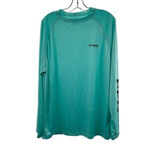 Columbia Men's Active Long Sleeve Tee Turquoise Size Large